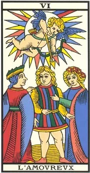 Arcane VI L'Amoureux — tarot de Marseille