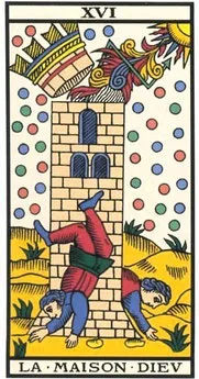 Arcane XVI La Maison Dieu — tarot de Marseille