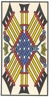 Dix de Bâtons — tarot de Marseille