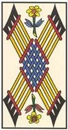 Huit de Bâtons — tarot de Marseille