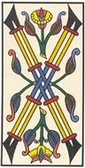 Quatre de Bâtons — tarot de Marseille