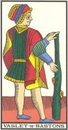 Valet de Bâtons — tarot de Marseille