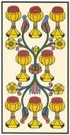 Huit de Coupes — tarot de Marseille