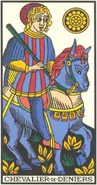 Cavalier de Deniers — tarot de Marseille