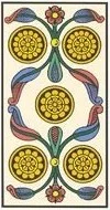 Cinq de Deniers — tarot de Marseille