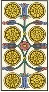 Huit de Deniers — tarot de Marseille