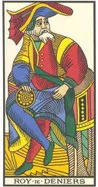 Roi de Deniers — tarot de Marseille