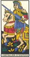 Cavalier d'Épées — tarot de Marseille