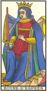 Reine d'Épées — tarot de Marseille